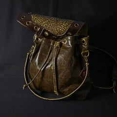 Mochila de dama en cuero original combinado . - (copia) on internet