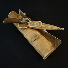 Cuchillo criollo Acero Damasco patrón W Random. en internet