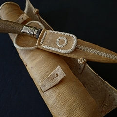 Cuchillo criollo Acero Damasco patrón W Random. - Distinguida Tradición | Marroquinería y Platería Criolla | Regalos exclusivos | San Rafael Mendoza