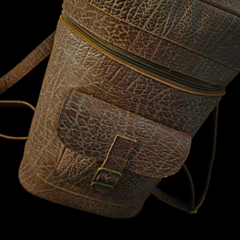 Mochila porta termo de cuero grande . en internet