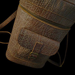 Mochila porta termo de cuero grande . on internet