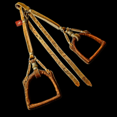 Estribos de cuero crudo, modelo Militar.