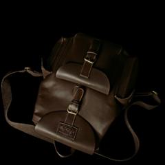 Mochila de cuero engrasado Vintage Big .
