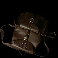 Mochila de cuero engrasado Vintage Big .