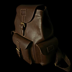 Mochila de cuero engrasado Vintage Big . - tienda online