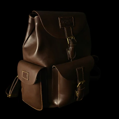 Mochila de cuero engrasado Vintage Big . - comprar online