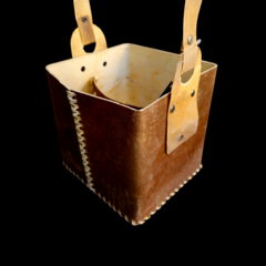 Canasta matera Criolla de cuero original. - tienda online