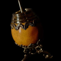 Mate Cáliz de calabaza y alpaca - Distinguida Tradición | Marroquinería y Platería Criolla | Regalos exclusivos | San Rafael Mendoza