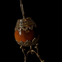 Mate Cáliz de calabaza y alpaca - Distinguida Tradición | Marroquinería y Platería Criolla | Regalos exclusivos | San Rafael Mendoza