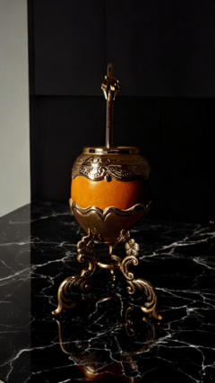 Mate Cáliz de calabaza y alpaca #orfebrería - Distinguida Tradición | Marroquinería y Platería Criolla | Regalos exclusivos | San Rafael Mendoza