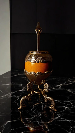 Mate Cáliz de calabaza y alpaca #orfebrería - Distinguida Tradición | Marroquinería y Platería Criolla | Regalos exclusivos | San Rafael Mendoza