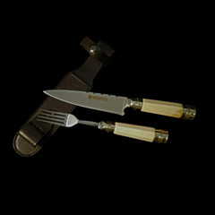 Juego de cuchillo.y tenedor para asado. - tienda online