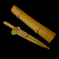 Cuchillo criollo en acero Damasco - online store