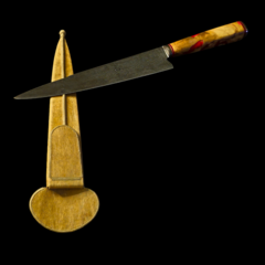 Cuchillo criollo en acero Damasco