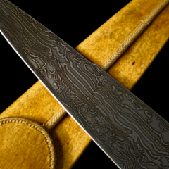 Cuchillo criollo en acero Damasco on internet