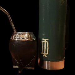 Mate Torpedo Uruguayo con base de alpaca y bombillón.) - online store