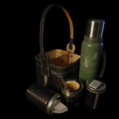 Juego matero Imperial premium verde - Distinguida Tradición | Marroquinería y Platería Criolla | Regalos exclusivos | San Rafael Mendoza