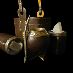 Juego matero de cuero original. - Distinguida Tradición | Marroquinería y Platería Criolla | Regalos exclusivos | San Rafael Mendoza