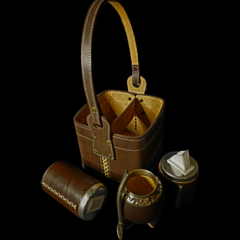 Juego matero de cuero original. - comprar online