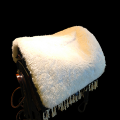 Cojinillo blanco doble lana - comprar online
