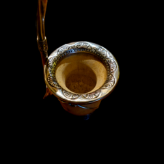 Mate de calabaza y alpaca con base. Orfebrería fina. en internet