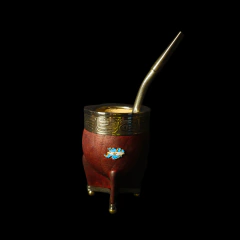 Mate Imperial Malvinas Argentinas en caja . - Distinguida Tradición | Marroquinería y Platería Criolla | Regalos exclusivos | San Rafael Mendoza