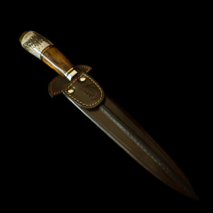 Image of Cuchillo criollo encabado en asta . - (copia)