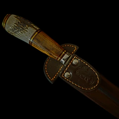 Cuchillo criollo encabado en asta . - (copia)
