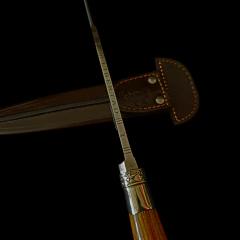 Cuchillo criollo encabado en madera de Urunday - Distinguida Tradición | Marroquinería y Platería Criolla | Regalos exclusivos | San Rafael Mendoza