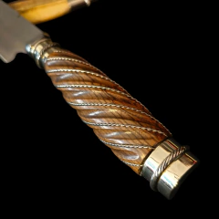 Cuchillo Picasso con gallonado - Distinguida Tradición | Marroquinería y Platería Criolla | Regalos exclusivos | San Rafael Mendoza