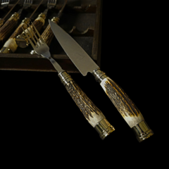 Juego de cuchillos y tenedores Libertad para 6 comensales - Distinguida Tradición | Marroquinería y Platería Criolla | Regalos exclusivos | San Rafael Mendoza