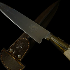 Cuchillo criollo roseta encabado en asta y alpaca - Distinguida Tradición | Marroquinería y Platería Criolla | Regalos exclusivos | San Rafael Mendoza