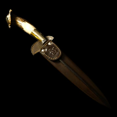 Imagen de Cuchillo criollo roseta encabado en asta y alpaca