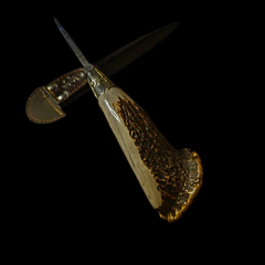 Cuchillo criollo roseta encabado en asta y alpaca en internet