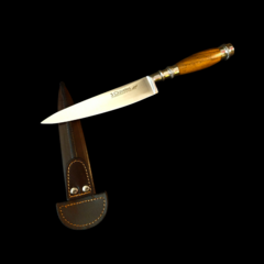 Cuchillo criollo 3 Claveles encabado en radal y alpaca .