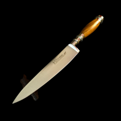 Imagen de Cuchillo criollo 3 Claveles encabado en radal y alpaca .