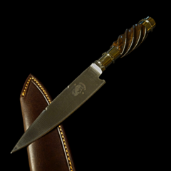 Cuchillo criollo Libertad encabado en Guayubira gallonada. - tienda online