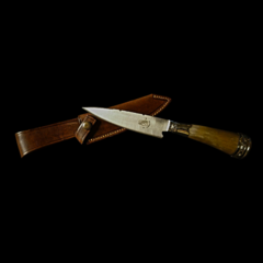 Cuchillo criollo Libertad encabado en hueso con alpaca. - tienda online