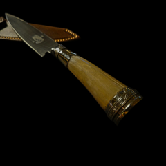 Cuchillo criollo Libertad encabado en hueso con alpaca. en internet