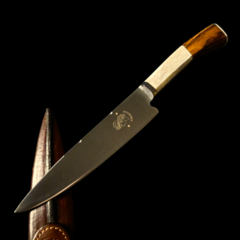 Cuchillo criollo Libertad encabado en madera y hueso - Distinguida Tradición | Marroquinería y Platería Criolla | Regalos exclusivos | San Rafael Mendoza