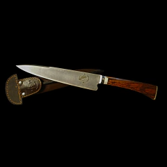 Cuchillo criollo Libertad encabado en madera de Urunday. - Distinguida Tradición | Marroquinería y Platería Criolla | Regalos exclusivos | San Rafael Mendoza
