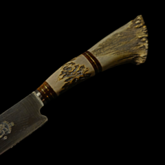 Cuchillo criollo Libertad encabado en roseta de ciervo. - tienda online