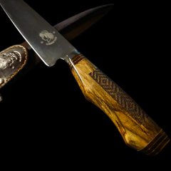 Cuchillo criollo Libertad encabado en madera y hueso - (copia) - (copia) - (copia)