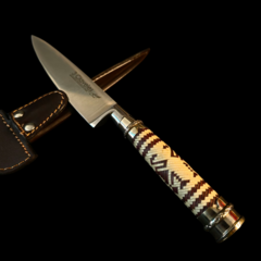 Cuchillo criollo 3 Claveles encabado en tiento y alpaca - comprar online