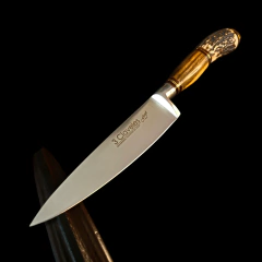 Cuchillo criollo 3 Claveles encabado en Guayubira y asta . - tienda online