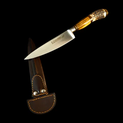 Cuchillo criollo 3 Claveles encabado en Guayubira y asta . - comprar online