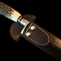 Cuchillo criollo 3 Claveles encabado en Guayubira y asta . - comprar online