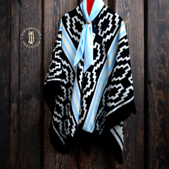 Poncho Pampa doble hilo premium. Bandera Argentina. - tienda online