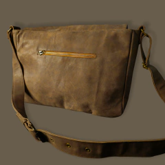 Morral de cuero grande Modelo Blinders premium. - comprar online