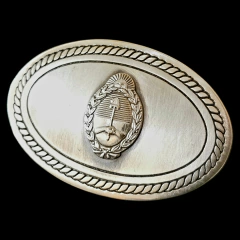 Imagen de Hebilla de alpaca con baño en plata modelo Escudo Argentino.